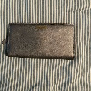 Gray metallic Kate spade button wallet